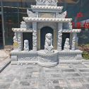 吉林省芝麻白中国黑石材套墓 花岗岩墓碑