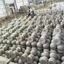 吉林省芝麻白圆球 石球 挡车球