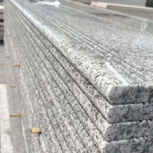 吉林省芝麻白楼梯踏步 花岗岩楼梯板材