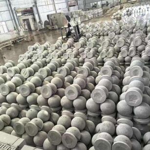 吉林省芝麻白圆球 石球 挡车球