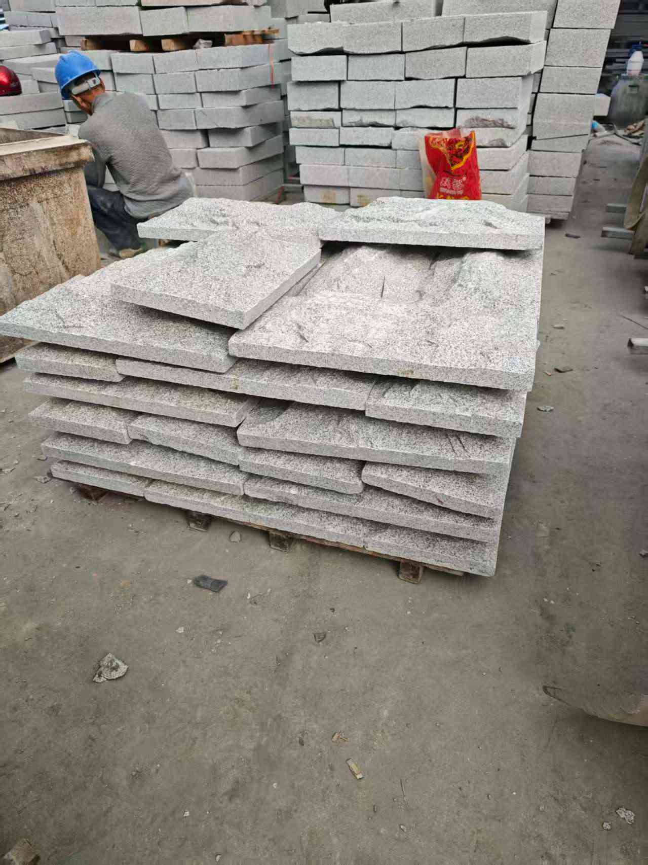 吉林省芝麻白蘑菇石，自然面