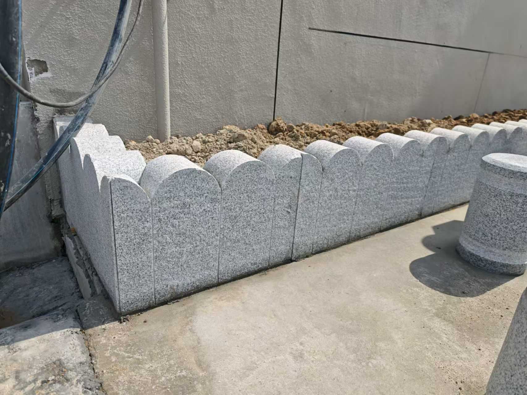 吉林省芝麻白花边石  围边石