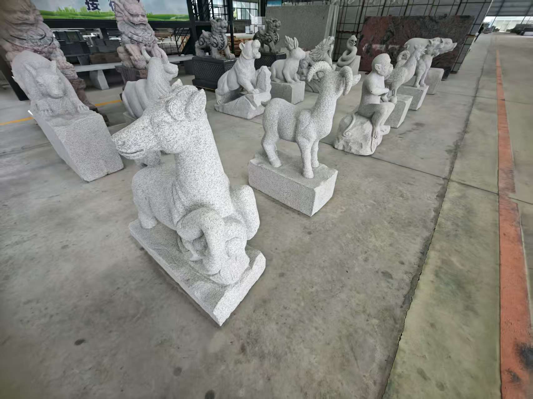 吉林省芝麻白雕刻 十二生肖 异形雕刻